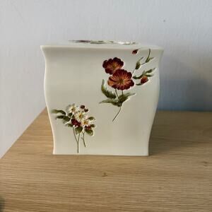 Vtg Y2K 2000s Floral Tissue Box Cover Cottagecore Granny